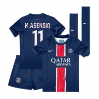 Paris Saint-Germain Marco Asensio #11 Domáci Detský futbalový dres 2024-25 Krátky Rukáv (+ trenírky)